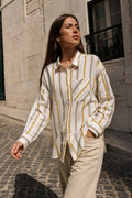 CHEMISE RAYÉE À BOUTONS