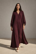 ROBE LONGUE À MANCHES RETROUSSÉES