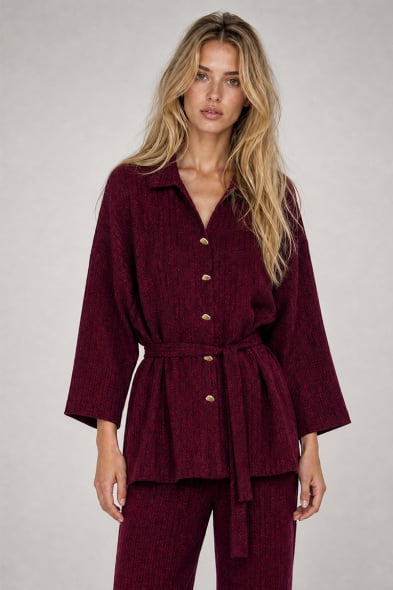 VESTE CHEMISE ET PANTALON PLISSÉE